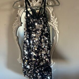 Black Sequin Dress